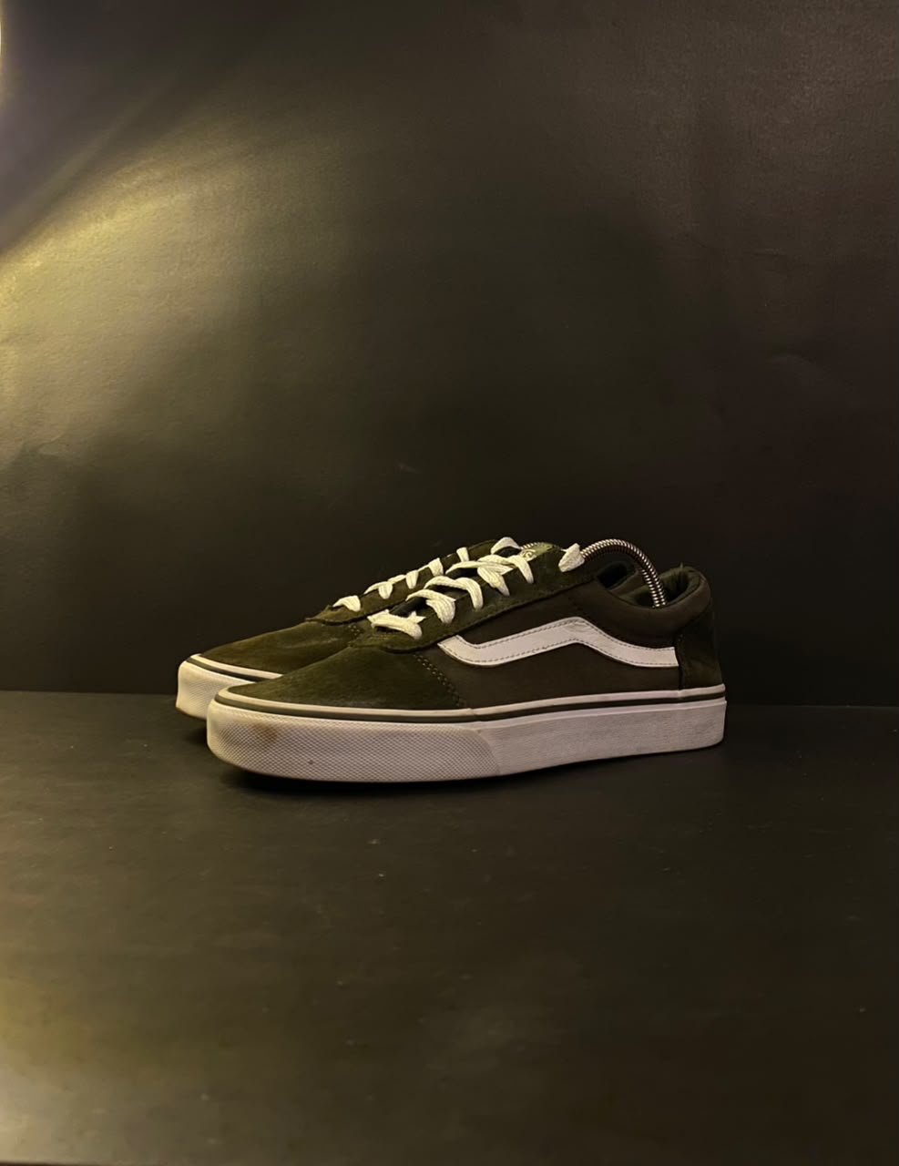 Vans Old Skool Olive Green and White Low-Top